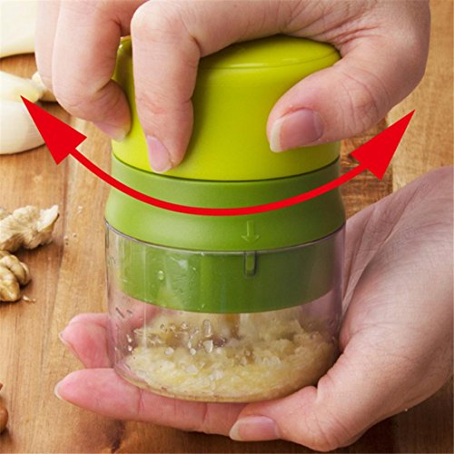 Highpot Garlic Chopper Cutter Pressing Slicer Peeler Dicer Shredders Kitchen Cooking Tools (Green)