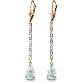Galaxy Gold GG 14k Rose Gold Earrings with Diamonds and Aquamarines