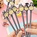 WIN-MARKET Cute Kawaii Cartoon Donkey Head Ballpoint Black Ink Gel Pen Cute Kids party Gift (8PCS)
