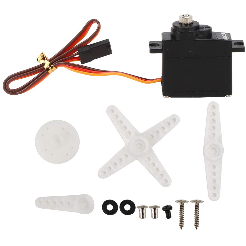 RC Servo, Motor-Geared 17G Digital Servo with Metal Gear, Upgrade Replacement Parts for RC Models, Drones, and Robotics (Black)