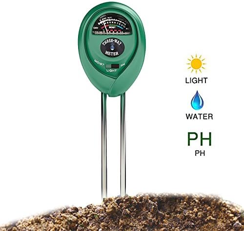 Professional 3 in 1 Soil Tester Kit For Moisture, Light & PH Acidity Easy To Read Indicators. Used in Gardens, Farms, Lawns, Indoor & Outdoor Plant Care. Bonus - Protective Gardening Gloves.