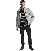 DKNY mens Water Resistant Soft Sweater Fleece Jacket