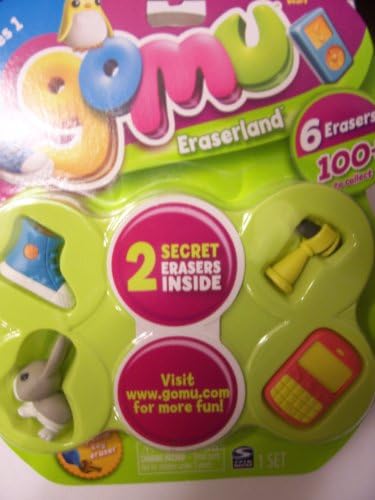 Gomu Series 1 Set of 6 Erasers (Rabbit, Sneaker, Microphone, PDA) + 2 Mystery