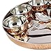 Indian Dinnerware Set Copper Stainless Steel Thali Plate Set, Diameter 12 Inch