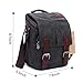 BLUBOON Vintage Canvas Camera Bag Shockproof Leather DSLR SLR Messenger Shoulder Bag Waterproof (Black)