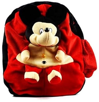 DZert Velvet Red Cartoon Backpack for Kids