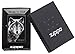 Zippo Ghostly Wolf Black Matte Pocket Lighter