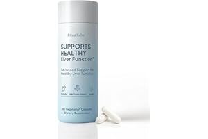 Piuregn RitualLabs Liver Detox Supplement, 240 mg Silymarin, Vegan, Gluten-Free, Daily Liver Support for Energy, Fatty Liver & Detox – 60 Capsules