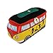 BRISA VW Collection - Volkswagen Neoprene Universal Makeup Cosmetics Toiletry Travel Pharmacy Bag in T1 Bus Design (Soccer/Multicolor) (Large (11.8 x 5.5 x 4.7 inches))