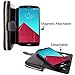 G4 Case, LG G4 Case, Cellularvilla LG G4 Wallet Bag Case, Premium Pu Leather Flip [7 Card Slots] Pocket Case, [Zipper Wallet] with Hard Soft [Magnetic Detachable] Back Cover for LG G4 (Black)