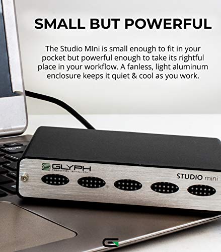 Glyph Studio Mini – Externe Festplatten (2000 GB, 5400 RPM, eSATA, USB 3.0, verkabelt, 3.0, 420 Mbit/s) schwarz, Silber – Bild 6