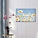 wall26 Canvas Print Wall Art White Daisy Field on Retro Wood Panels Nature Floral Illustrations Modern Art Rustic Scenic Relax/Calm Multicolor for Living Room, Bedroom, Office - 12