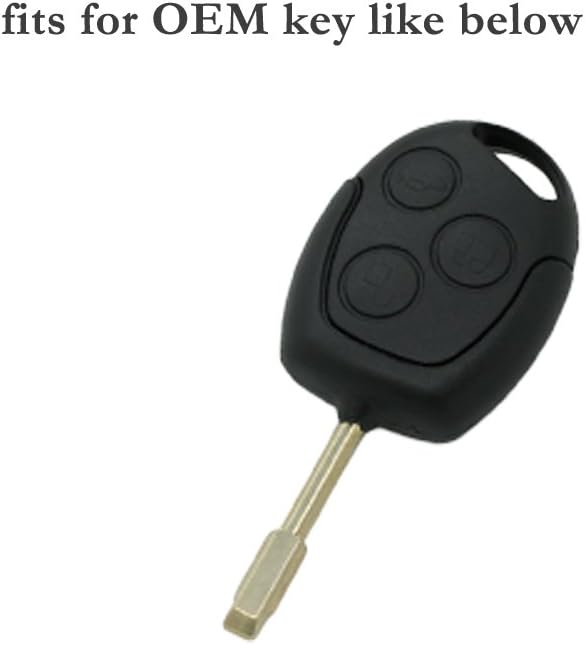 BROVACS Silicone Cover Protector Case Holder Skin Jacket Compatible with FORD 3 Button Remote Key Fob CV2707 Black - Image 4