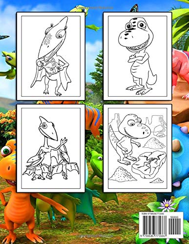 dinosaur train coloring book easy coloring book for fans of family guy with easy coloring pages in high quality perfect way encouraging creativity and build hand eye coordination rodarte daniela 9798686771666 amazon com books