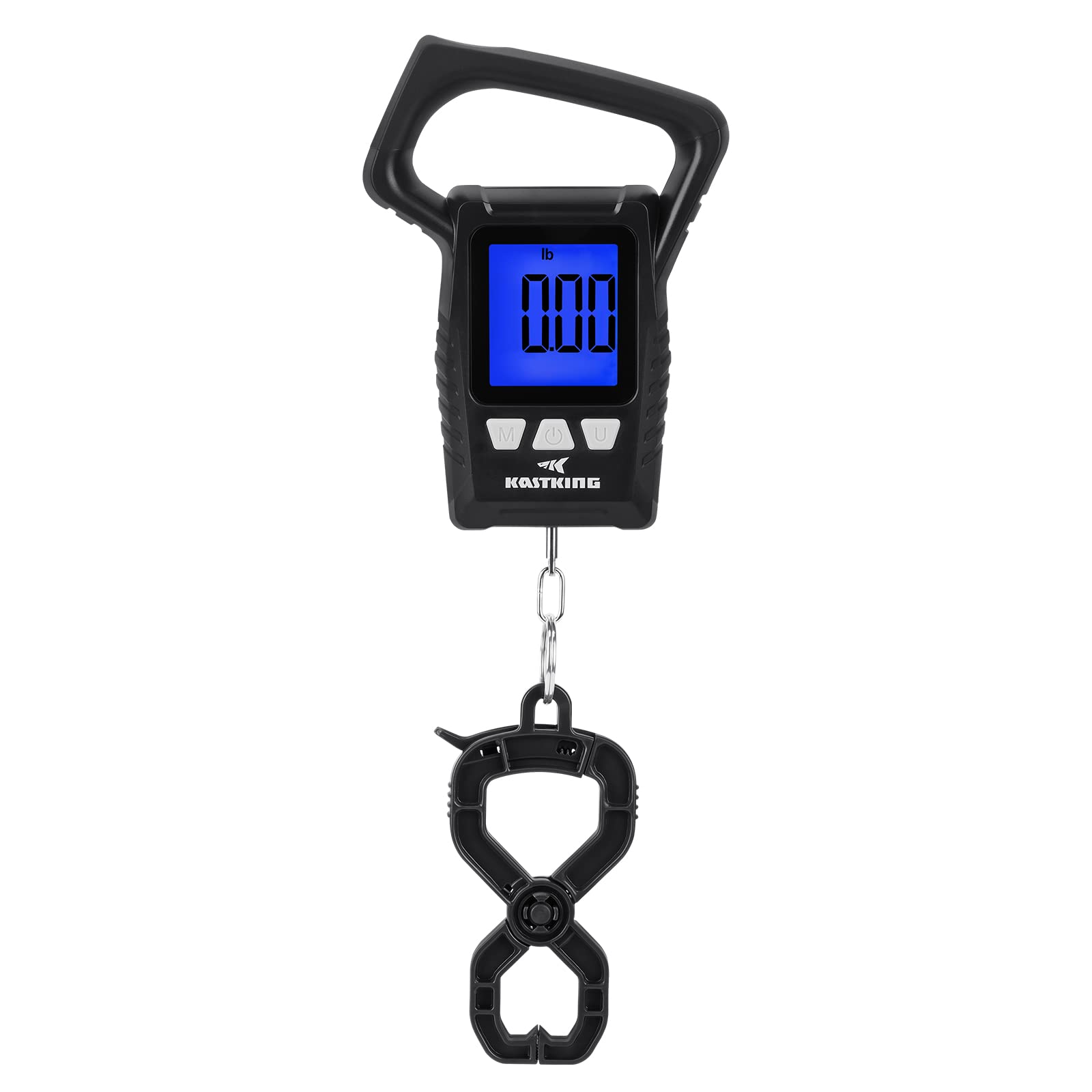 Photo 1 of KastKing Fish Scale, WideView Floating Waterproof Digital Scale with No-Puncture Lip Gripper, 2.5” Large LCD Display, 110lb Capacity, Stores up to 9 Weights, Black
