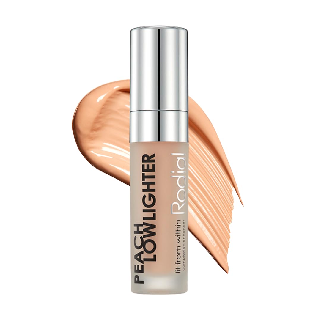 Rodial Peach Lowlighter 5.5ml - Peach Colour Corrector, Hydrating Concealer & Under Eye Brightener with Caffeine & Hyaluronic Acid - Non-Shimmer Highlighter Makeup for Deeper Skin Tones