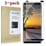Galaxy Note 8 Black Screen Protector, Premium Edge-to-Edge Full Coverage Tempered Glass Screen Protector With for Samsung Galaxy Note 8 [Black] 2pack