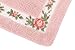 JSJ_CHENG Bath Rugs Mats for Bathroom Toilet Shower Tub Non Slip Microfiber Rose Floral Rectangular, Rustic Bathroom Decor (17.7-inch by 29.5-inch. Pink)