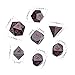 Metal Dice Set D&D, Zinc Alloy 7-Die Polyhedral Dice Set with Red Numbers for Dungeons and Dragons Role Playing Game DND RPG Shadowrun and Math Teaching