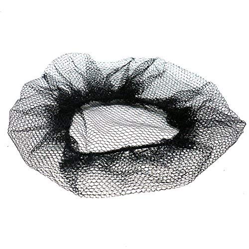 HUELE 10 Pcs Black Reusable Mesh Hair Nets Latex Free Elastic Edge for Cooking - Thumbnail 2