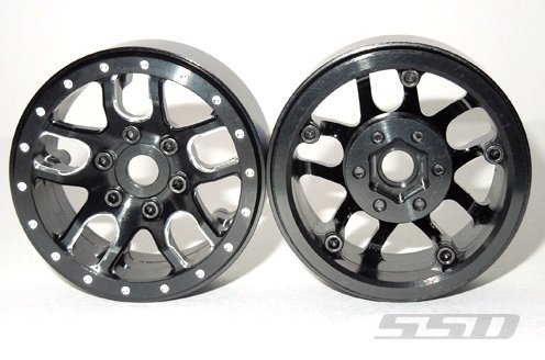 SSD RC 1.9' Double Time Wheels (Black) (2)