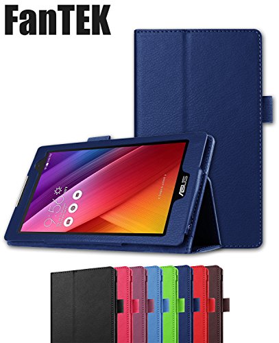FanTEK ASUS ZenPad C 7.0 Z170C Z170CG Z170MG 7-Inch Tablet Case - PU Leather Slim Multi-Angle Stand Magnetic Smart Cover (Dark Blue)