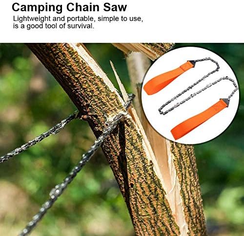 Folding Hand Chain Saw with Long Chain - Portable Pocket Chainsaw for Wood Cutting Camping Survival Gear, Orange - Image 5