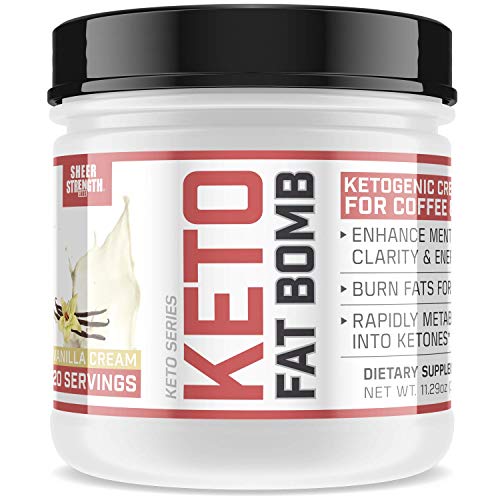 Keto Coffee Creamer with MCT Oil Powder & L Theanine | Healthy Fats Formula Supports Rapid Weight Loss & All-Day Energy | Ketogenic & Paleo Diet Friendly (11.29oz) from Sheer Strength Labs