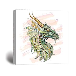 Wall26-Canvas Wall Art-Dragon Wings-Giclee Painting Wall Bedroom Living House Decoration Home Art - 12x12 inches