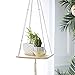 Plant Hanger (Square),YXMYH Macrame Plant Hanger Shelf Hanging Planter Home Decor Cotton Cord and Pine Shelf -BOHO Bohemian Home Decor 43 Inches