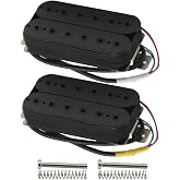 FLEOR High Output Alnico 5 Electric Guitar Neck Pickup &amp; Bridge Pickup Humbucker Set Black