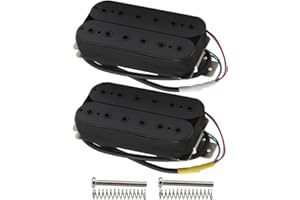 FLEOR High Output Alnico 5 Electric Guitar Neck Pickup & Bridge Pickup Humbucker Set Black