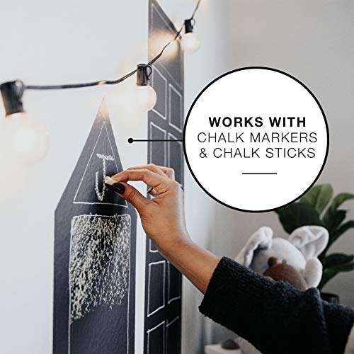 SAVVY & SORTED Black Chalkboard Contact Paper 8 FT XL Chalk Board