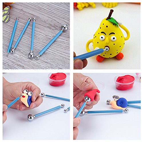 COCODE 13PCS Dotting Tool Ball Stylus for Rock Painting, Pottery Clay Modeling Set, Sculpting Kit for Mandala Art Carving