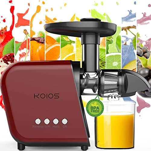KOIOS Juicer Machine, Slow Masticating Juicer Vegetable and Fruit Easy