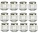 Nakpunar 12 pcs 4 oz Hexagon Glass Jars with Gold Lids - 120 ml