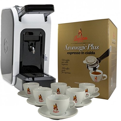 Caffè Barbera - Pad-Maschine Spinel Ciao + 150 Aromagic Plus Pads + Tassen