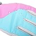 Simplicity Girl's Skiing Gloves Winter Warm Mittens, Pink Blue Grey, M(7-9 Years)