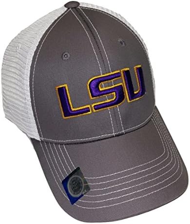 LSU Tigers Adjustable Gray Cap Mesh Back Hat
