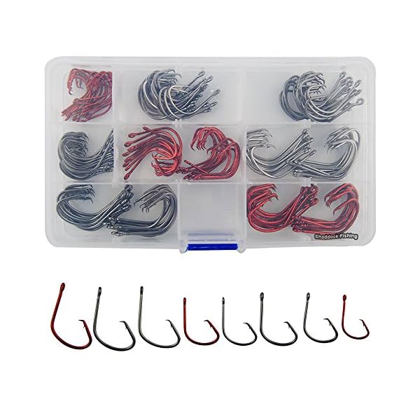 Shaddock-Fishing–160pcsbox-7381-Offset-Sport-Circle-Hooks-Black-High-Carbon-Steel-Octopus-Fishing-Hooks-Size1-50