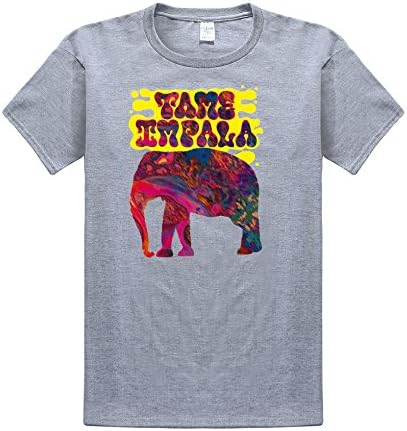 xunlan Tame Impala Elephant Short Sleeve T-Shirt Women and Men Cotton Tee