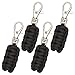 Lagarto Paracord Zipper Pulls 4 Pack Black | Metal Hook Thin Enough to Attach to Almost Any Zipper