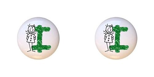 Amazon Com Set Of 2 Knobs Letter I Crayon Kids Alphabet