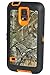 Generic s5 camo Huaxia Datacom Heavy Duty Hunting Tough Tree Shockproof Dirtproof Defender Case Cover with Built-in Screen Protector for Samsung Galaxy S5/SV/I9600 - Orange Core