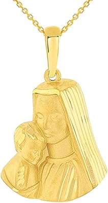 mary and baby jesus pendant