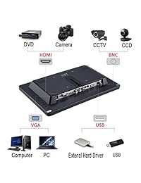 tpekka 15" pulgadas TFT LCD Monitor de Seguridad de entrada HDMI BNC AV VGA 4: 3 16: 9 TV visualización de computadora industrial fácil de usar