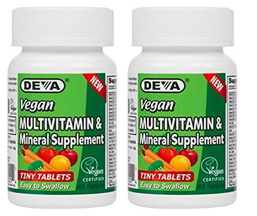 Deva Vegan Vitamins Vegan Tiny Tab Multivitamin & Mineral (90 Tabs X 2)