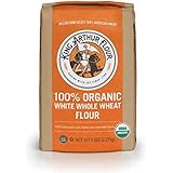 King Arthur Flour 100% Organic White Whole Wheat Flour, 5 Pound (Pack of 6)