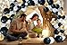 Vivuzono Balloon Garland Kit Black Gold White Assorted Balloons Strip Tape Ribbon Balloon Tying Tool Graduation Birthday Party Supplied