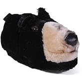 Happy Feet Slippers Black Bear Animal Slippers for Adults and Kids, Cozy and Comfortable, As Seen on Shark Tank (X-Small)